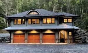 Garage with apartment above